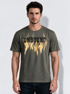 Men's Cotton Blend Printed Round Neck Regular Fit T-Shirt