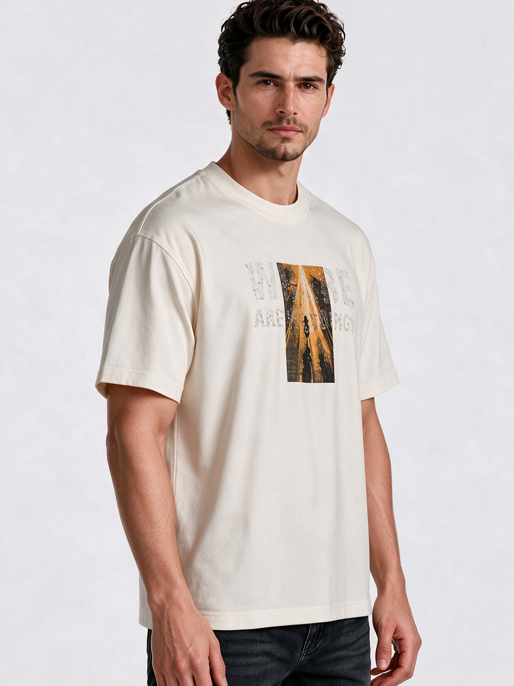 Men's Printed Round Neck Regular Fit T-Shirt