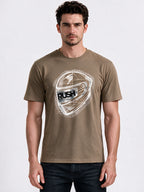 Men's Printed Round Neck Regular Fit T-Shirt
