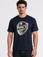 Men's Printed Round Neck Regular Fit T-Shirt