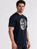 Men's Printed Round Neck Regular Fit T-Shirt