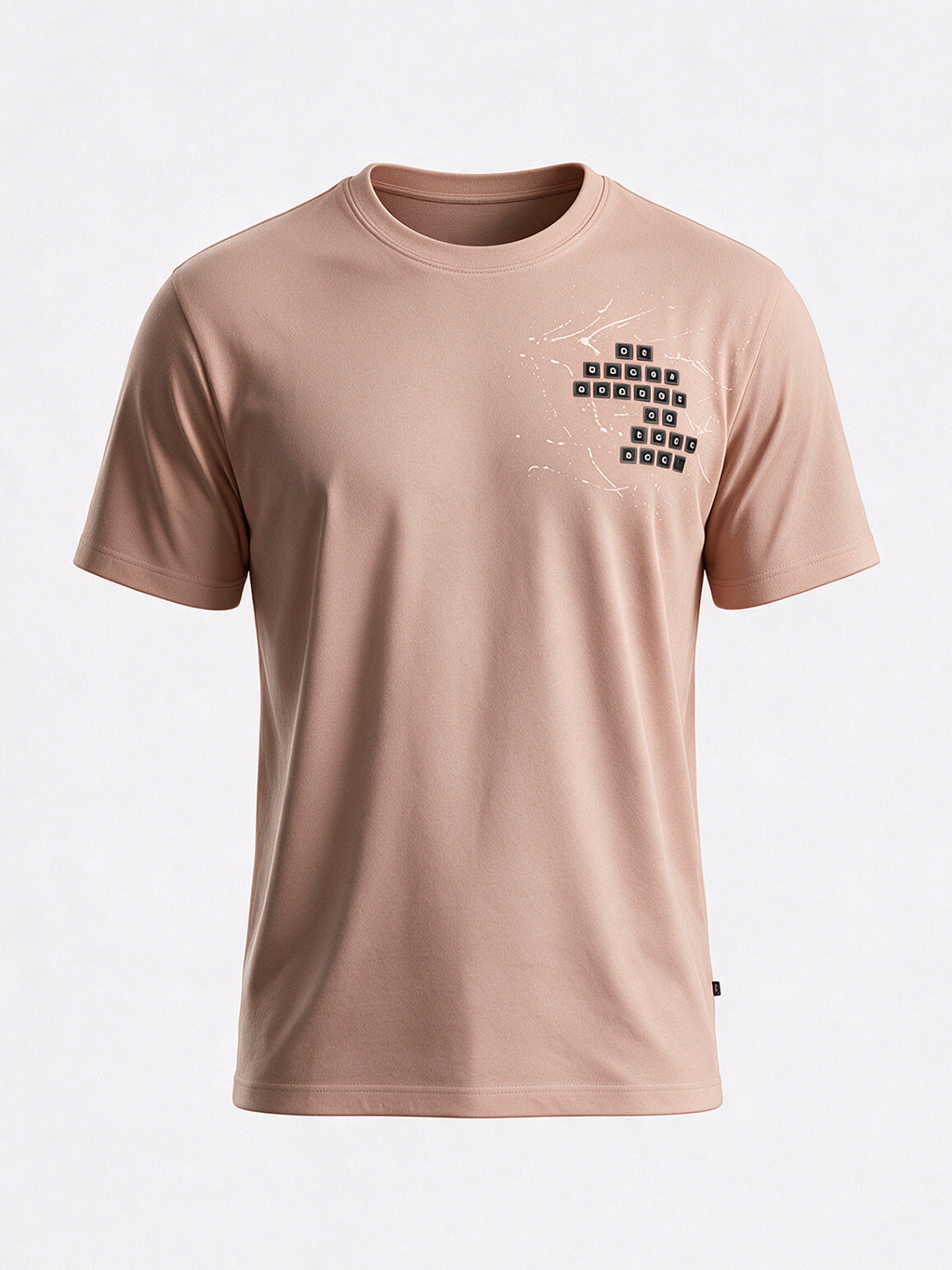 Mauve Printed Regular Fit Tshirt
