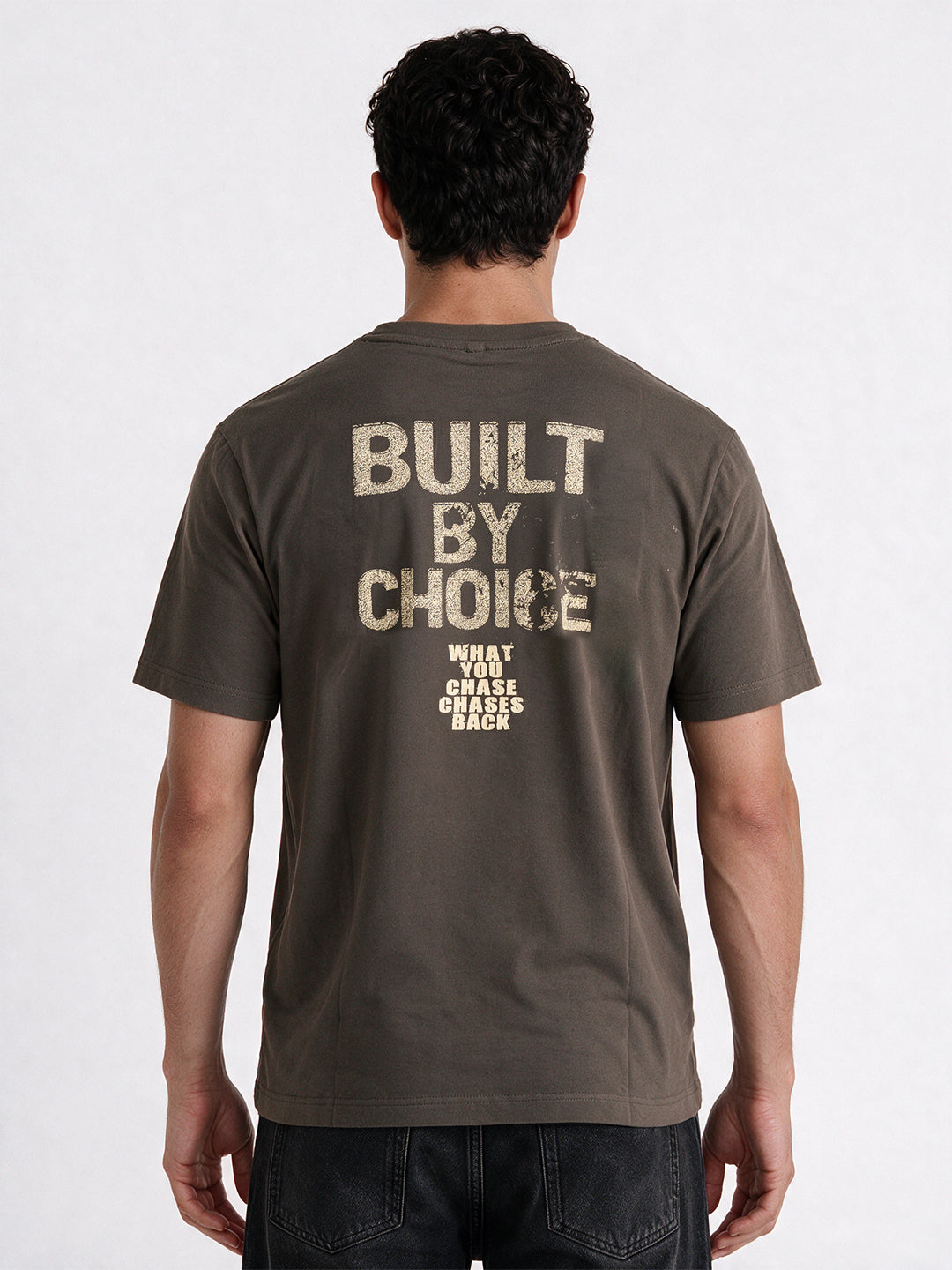 Men's Cotton Blend Printed Round Neck Regular Fit T-Shirt