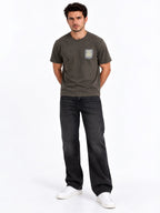 Men's Cotton Blend Printed Round Neck Regular Fit T-Shirt