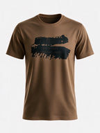 Men's Cotton Blend Printed Round Neck Regular Fit T-Shirt