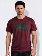 Men's Cotton Blend Printed Round Neck Regular Fit T-Shirt