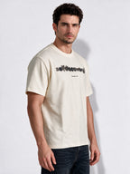 Men's Cotton Blend Printed Round Neck Regular Fit T-Shirt