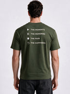 Olive Regular Fit Printed Tshirt