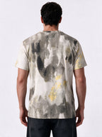 Men's Blended Printed Round Neck Regular Fit T-Shirt