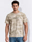 Men's Blended Printed Round Neck Regular Fit T-Shirt