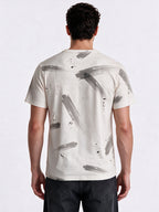 Men's Blended Printed Round Neck Regular Fit T-Shirt
