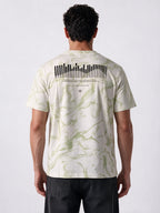 Printed Round Neck Blended Regular Fit T-Shirt