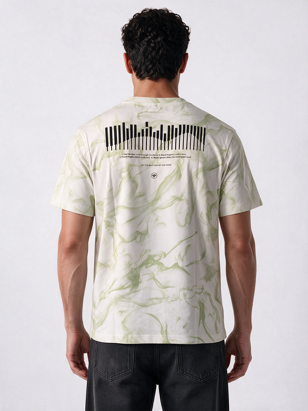 Printed Round Neck Blended Regular Fit T-Shirt
