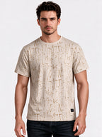 Burnout Round Neck Blended Regular Fit T-Shirt