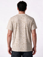 Burnout Round Neck Blended Regular Fit T-Shirt