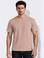 Men's Blended Jacquard Round Neck Regular Fit T-Shirt
