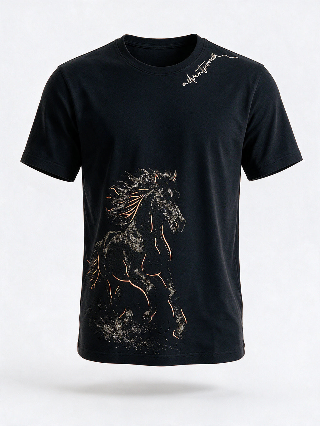 Men's Cotton Blend Printed Round Neck Regular Fit T-Shirt