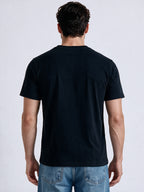 Men's Cotton Blend Printed Round Neck Regular Fit T-Shirt