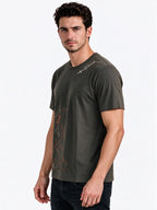 Cotton Blend Printed Round Neck Regular Fit T-Shirt