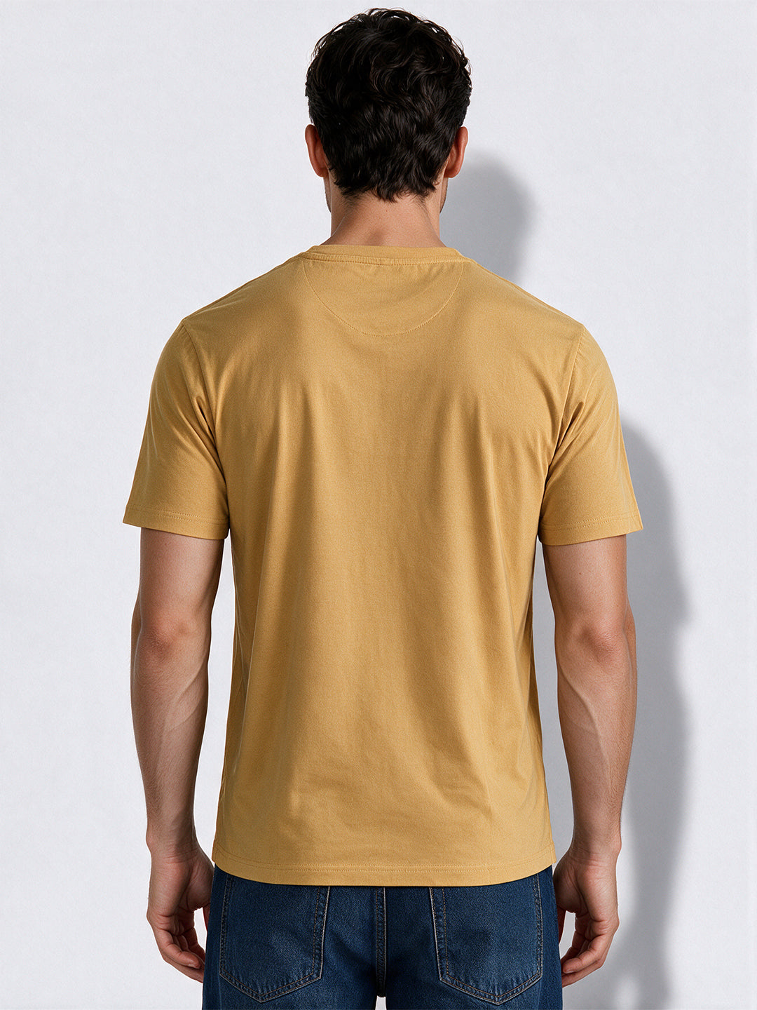 Men's Cotton Blend Printed Round Neck Regular Fit T-Shirt