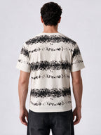 Men's Blended Printed Round Neck Regular Fit T-Shirt