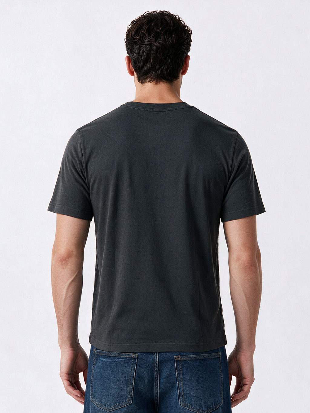 Men's Cotton Blend Printed Round Neck Regular Fit T-Shirt
