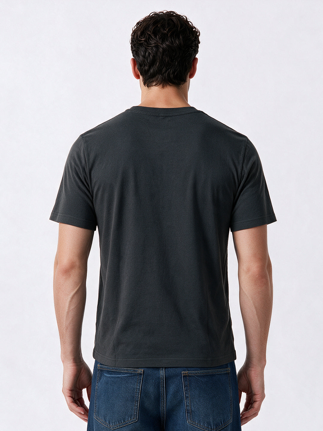 Men's Cotton Blend Printed Round Neck Regular Fit T-Shirt