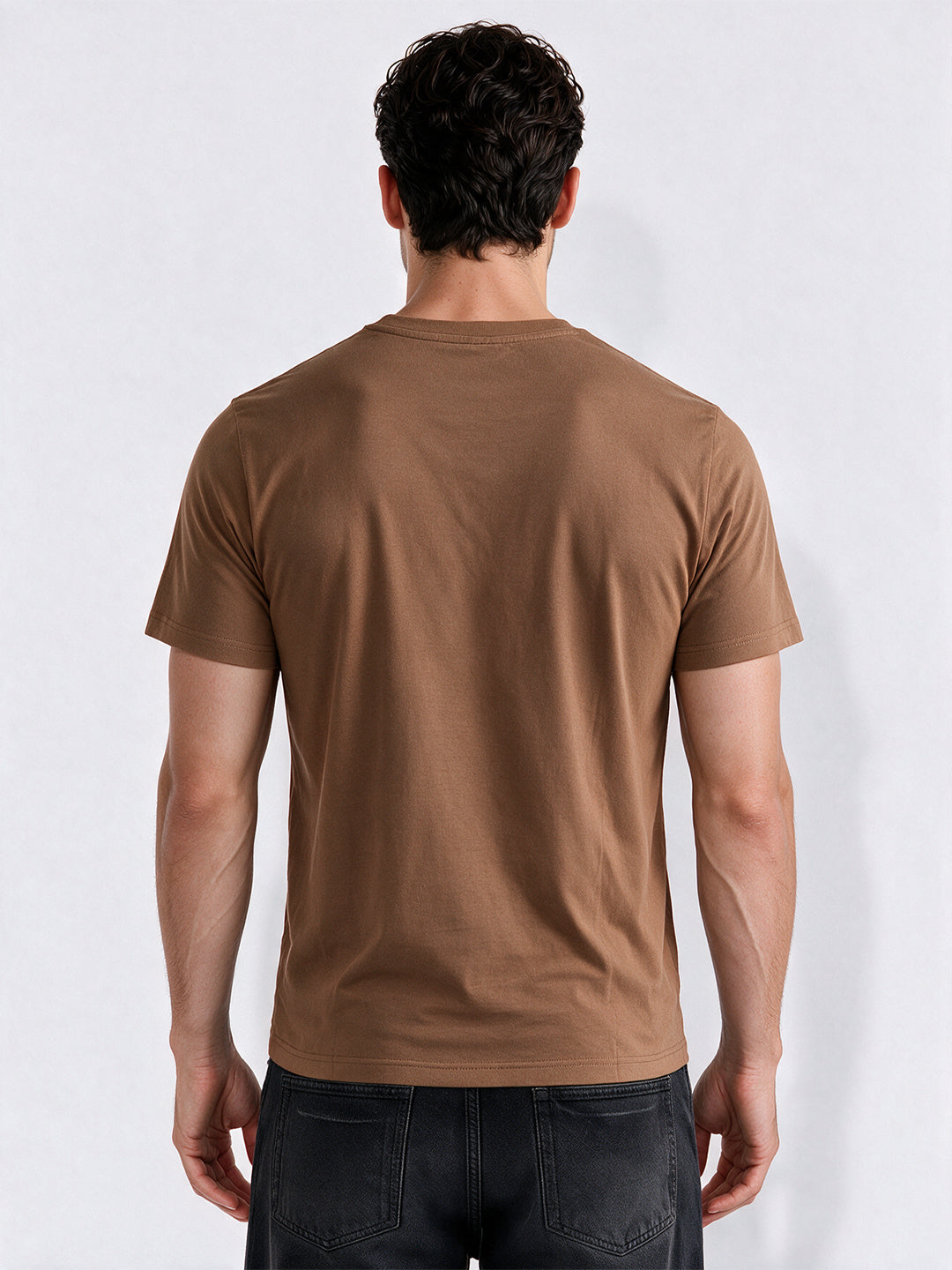 Men's Cotton Blend Printed Round Neck Regular Fit T-Shirt