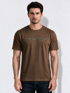 Men's Cotton Blend Printed Round Neck Regular Fit T-Shirt