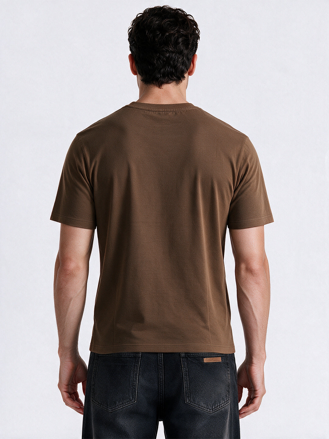 Men's Cotton Blend Printed Round Neck Regular Fit T-Shirt