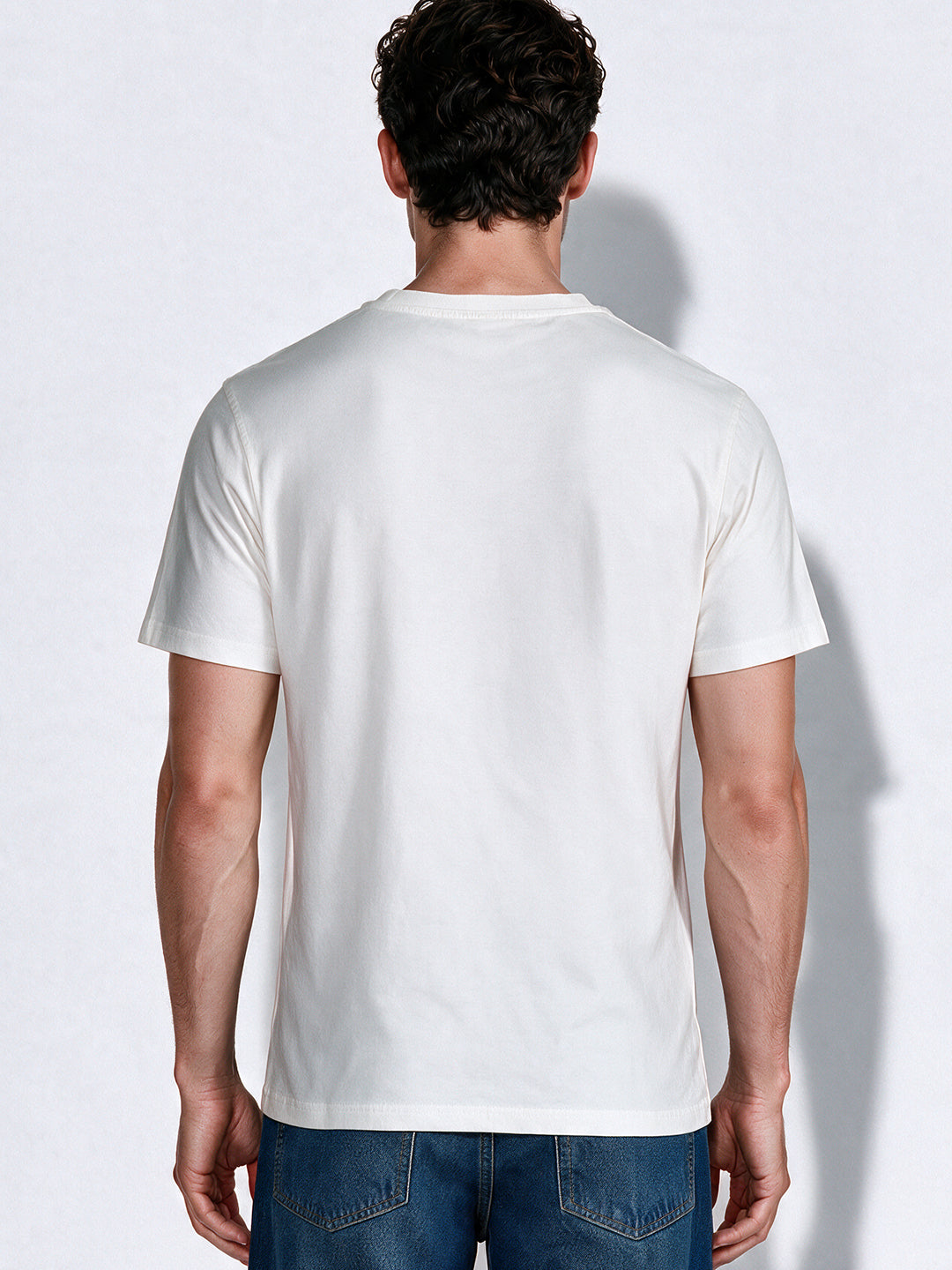 Men's Cotton Blend Printed Round Neck Regular Fit T-Shirt