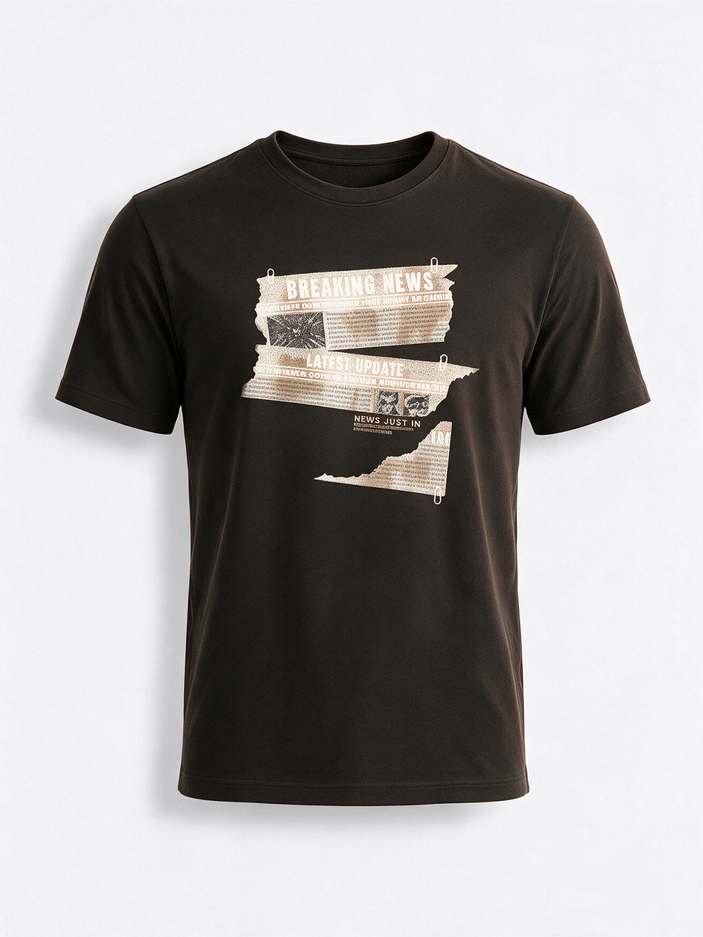 Men's Cotton Blend Printed Round Neck Regular Fit T-Shirt