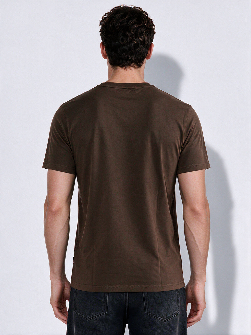 Men's Cotton Blend Printed Round Neck Regular Fit T-Shirt