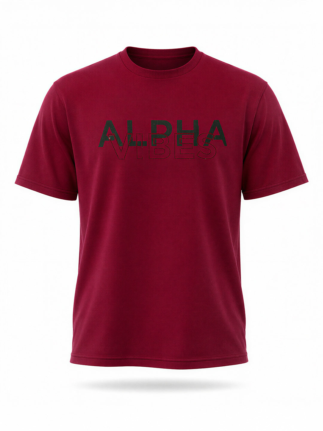Overlapping Typography Printed T-shirt