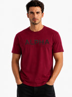 Overlapping Typography Printed T-shirt