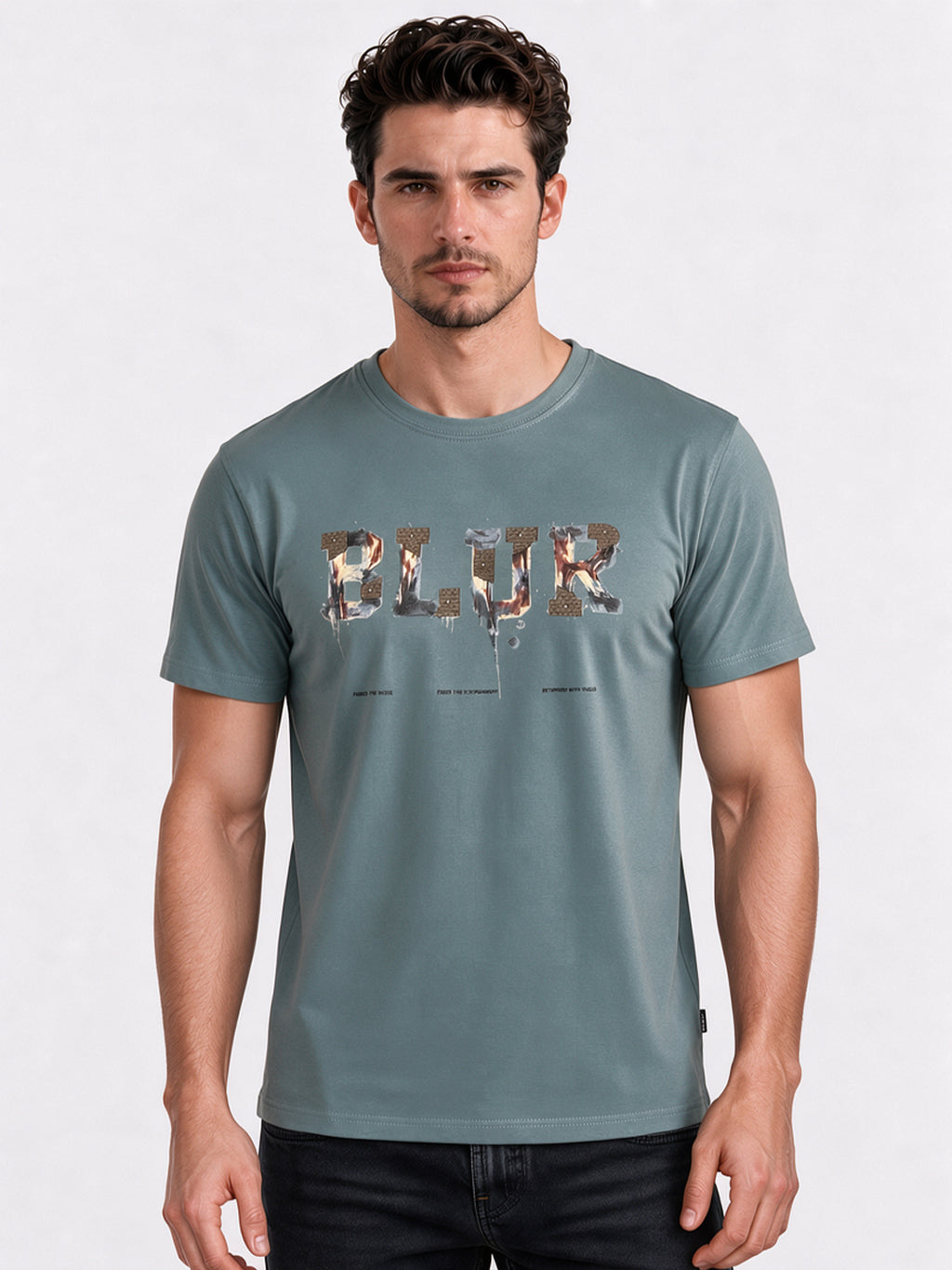 Men's Printed Round Neck Regular Fit T-Shirt