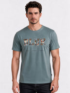 Men's Printed Round Neck Regular Fit T-Shirt