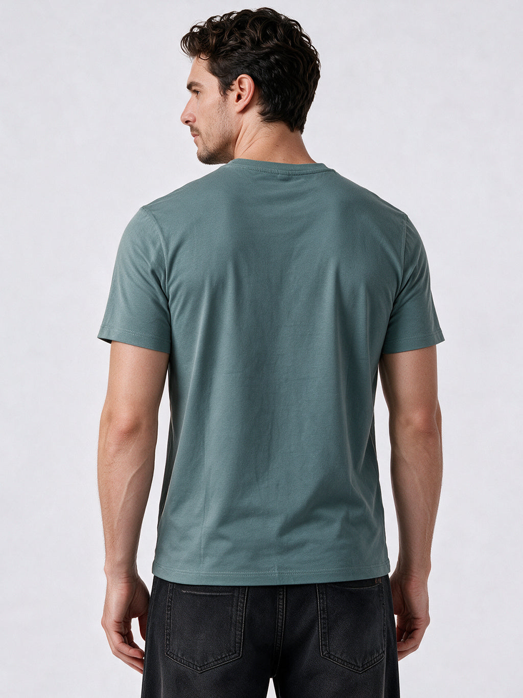 Men's Printed Round Neck Regular Fit T-Shirt