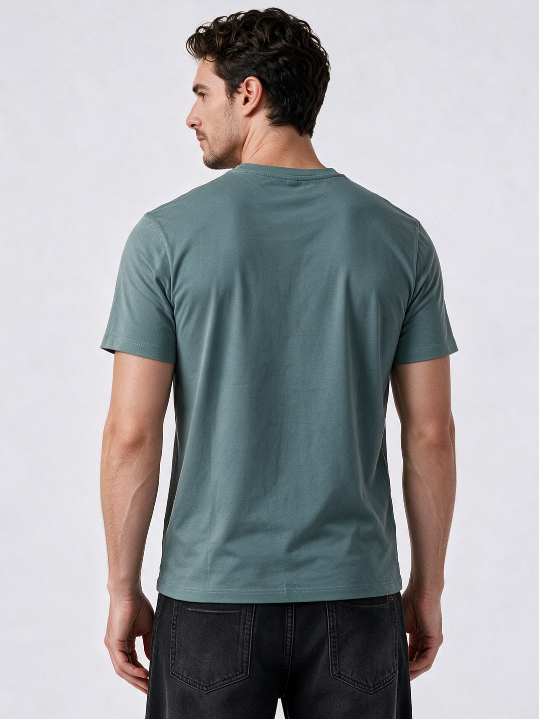 Men's Printed Round Neck Regular Fit T-Shirt