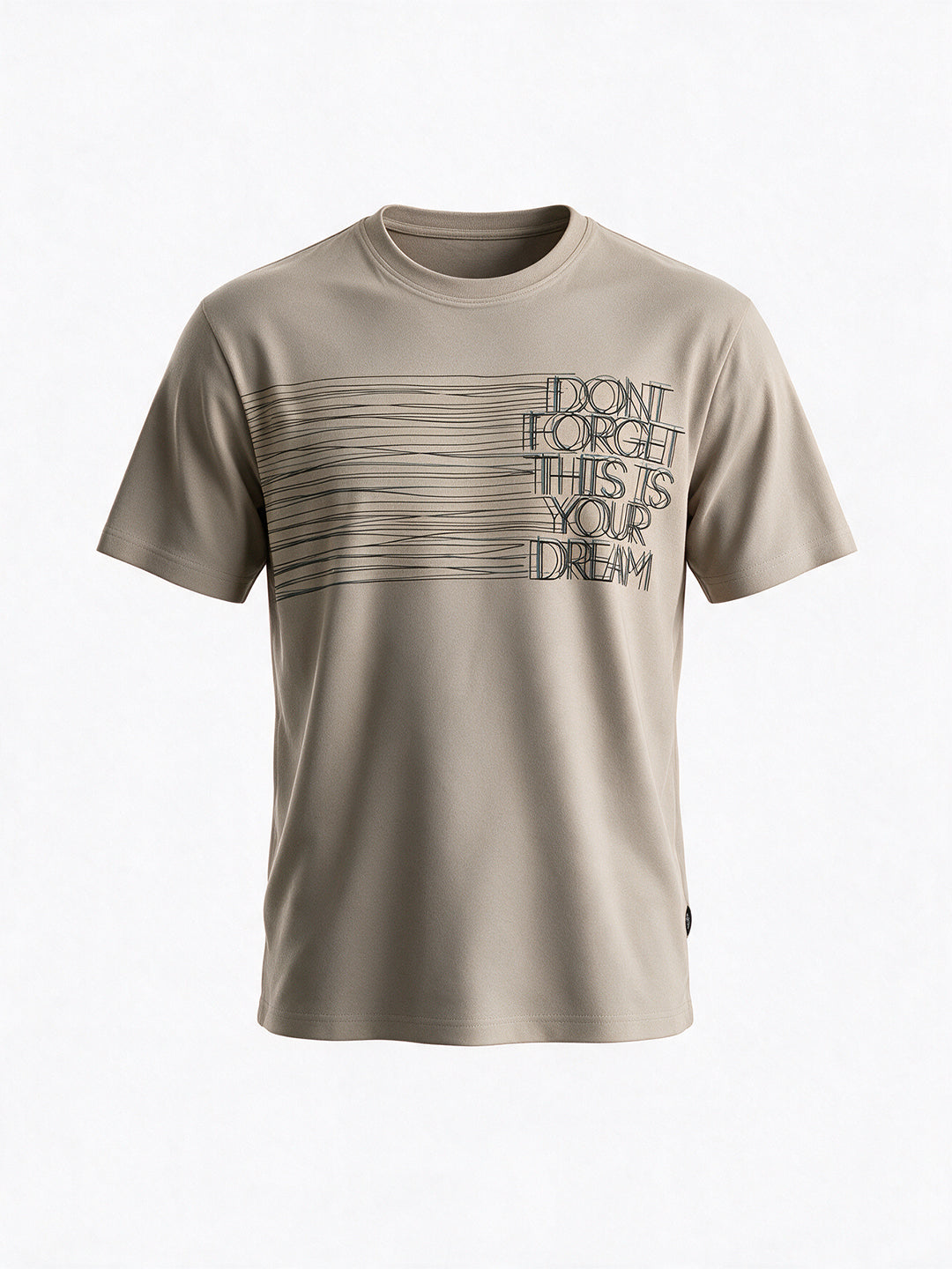 Men's Cotton Blend Printed Round Neck Regular Fit T-Shirt