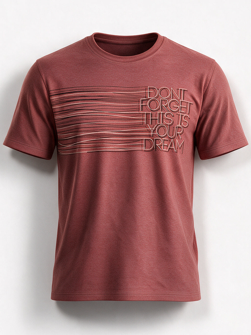 Men's Cotton Blend Printed Round Neck Regular Fit T-Shirt