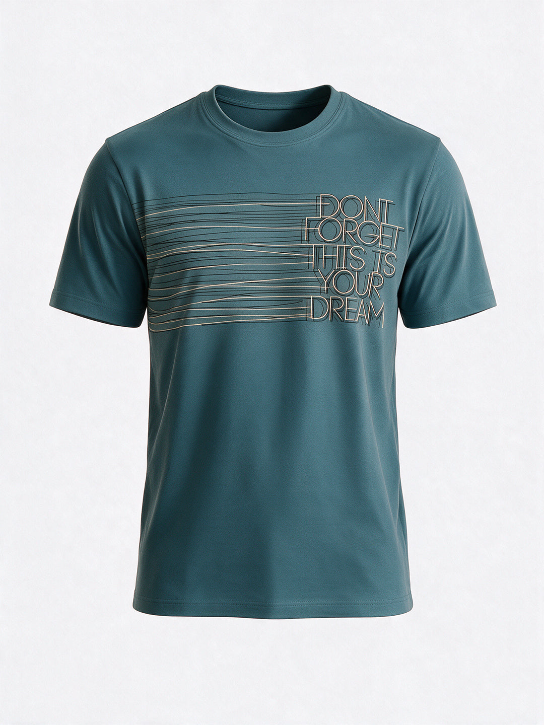 Men's Cotton Blend Printed Round Neck Regular Fit T-Shirt