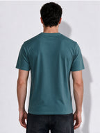 Men's Cotton Blend Printed Round Neck Regular Fit T-Shirt
