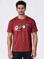 Men's Printed Round Neck Regular Fit T-Shirt