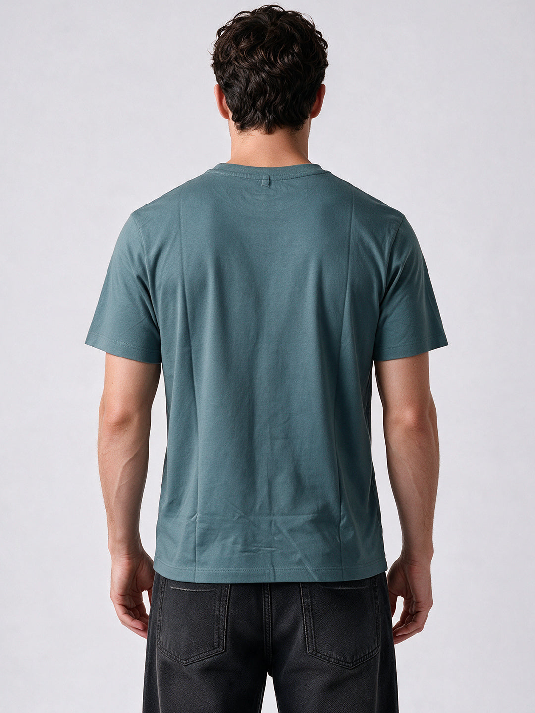 Men's Printed Round Neck Regular Fit T-Shirt