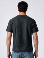 Men's Blended Jacquard Round Neck Regular Fit T-Shirt
