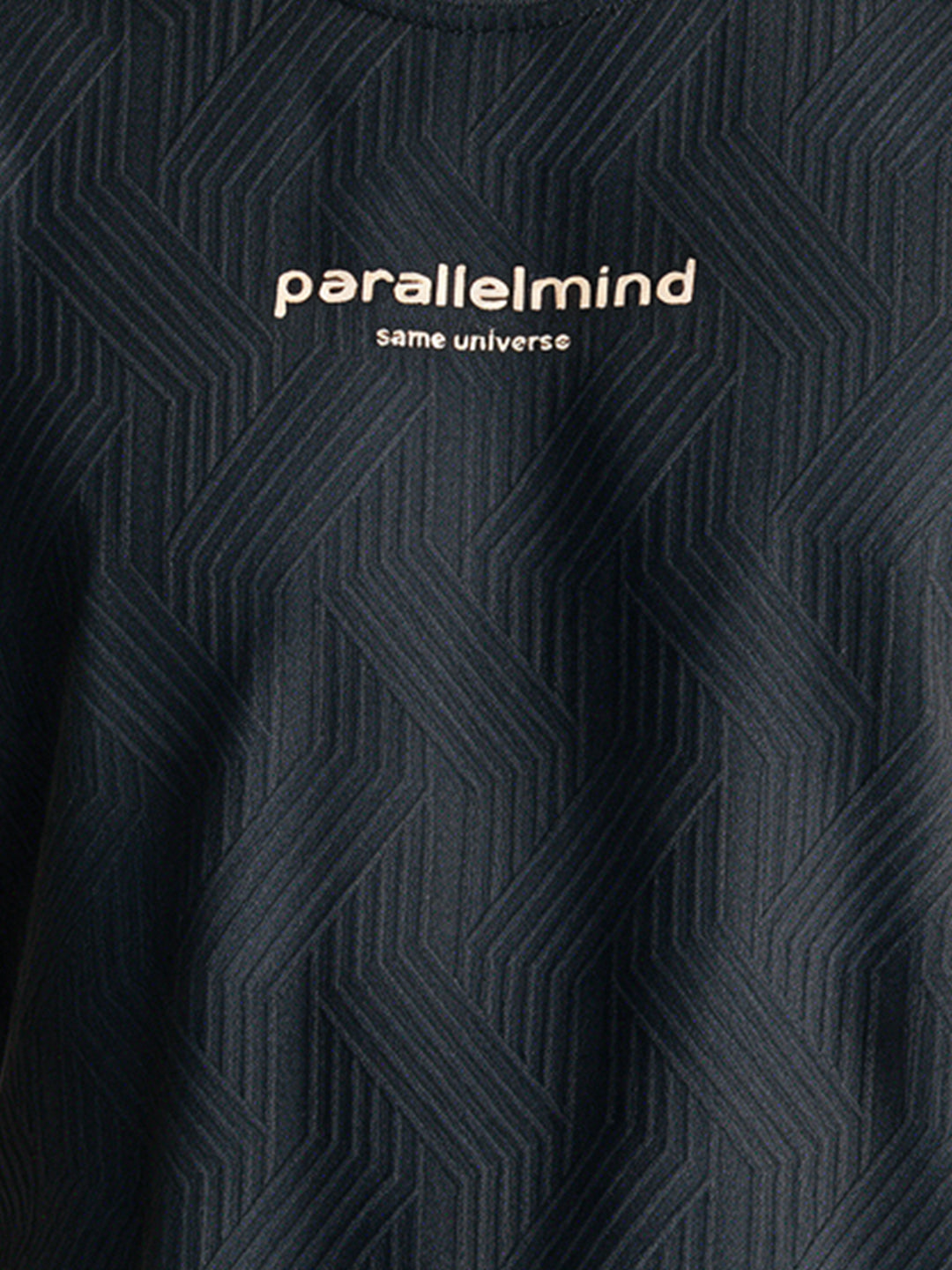 Men's Blended Jacquard Round Neck Regular Fit T-Shirt