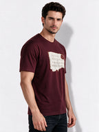 Men's Cotton Blend Printed Round Neck Regular Fit T-Shirt