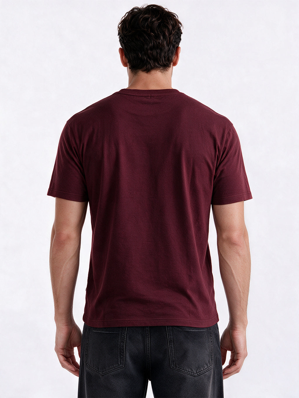 Men's Cotton Blend Printed Round Neck Regular Fit T-Shirt