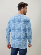 Men's Typography Printed Round Neck Full Sleeve Regular Fit T-Shirt
